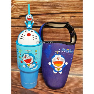 《NẮP MON》BỘ LY GIỮ NHIỆT DORAEMON KÈM NẮP NHỰA DOREMON