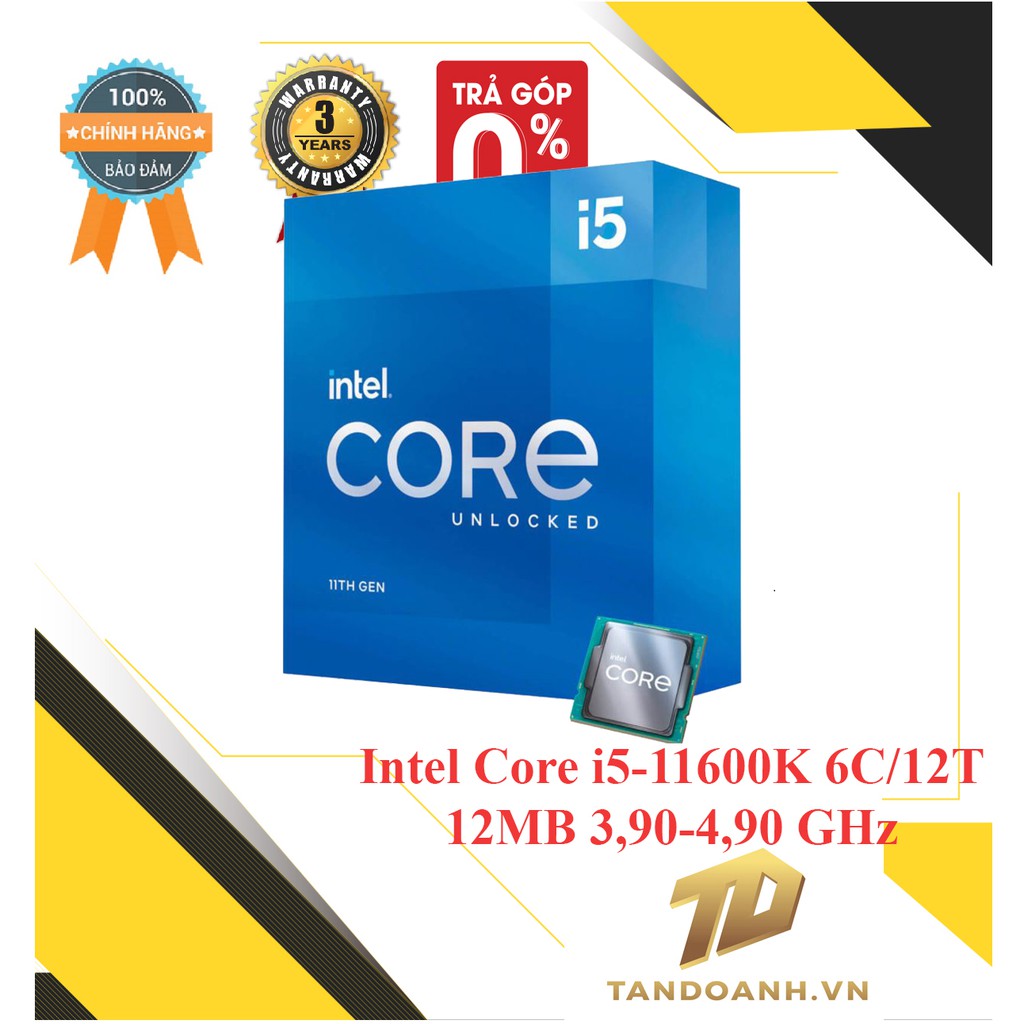 Bộ vi xử lý Intel Core i5-11600K 6C/12T 12MB Cache 3.90 GHz Upto 4.90 GHz