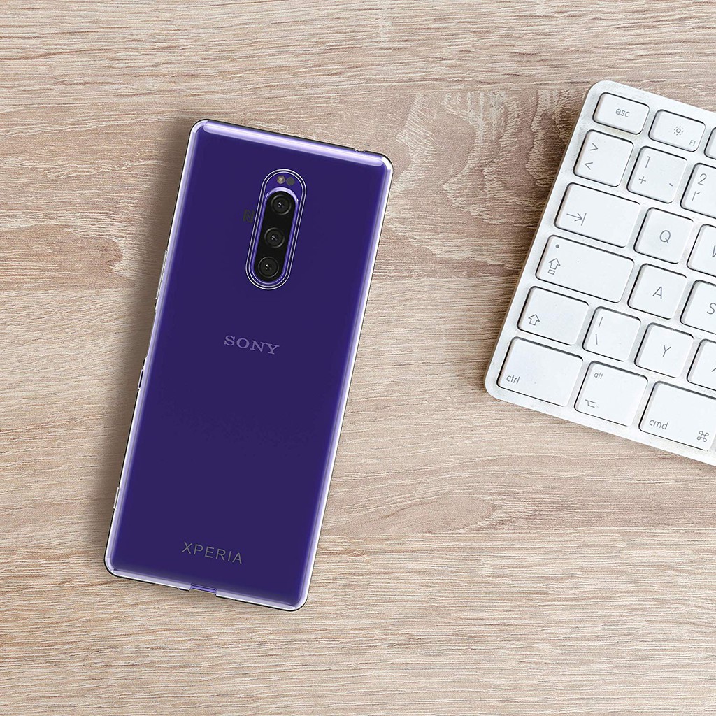 Ốp lưng trong suốt siêu mỏng chống sốc chống trầy bảo vệ cho điện thoại Sony Xperia 1