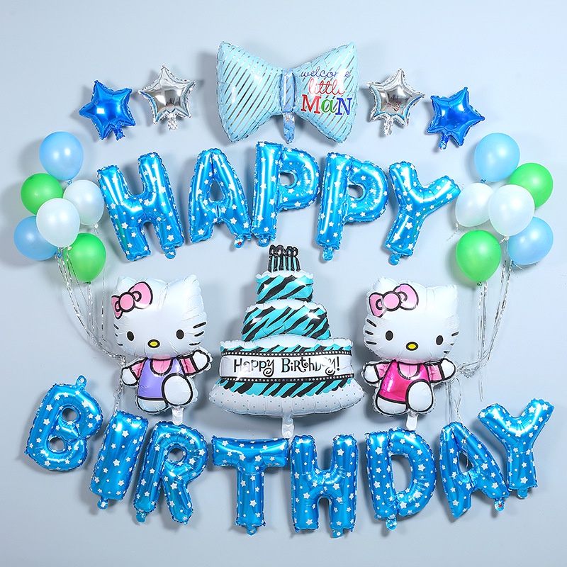 Set 33 Bong Bóng Trang Trí Tiệc Sinh Nhật Cho Bé