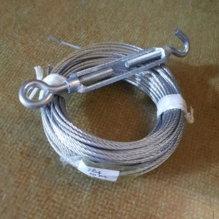 Bộ 10m dây phơi quần áo bằng thép mạ + tặng kèm 1 tăng đơ