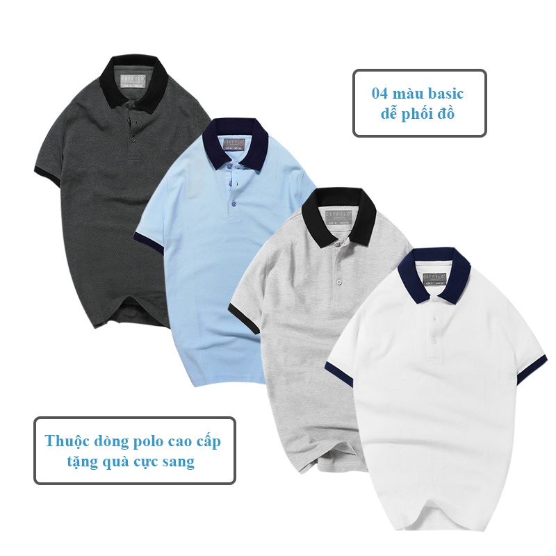 Áo polo nam cao cấp, áo thun nam cổ bẻ, vải cotton co giãn 4 chiều, thanh lịch, sang trọng, form slim chuẩn đủ size | BigBuy360 - bigbuy360.vn