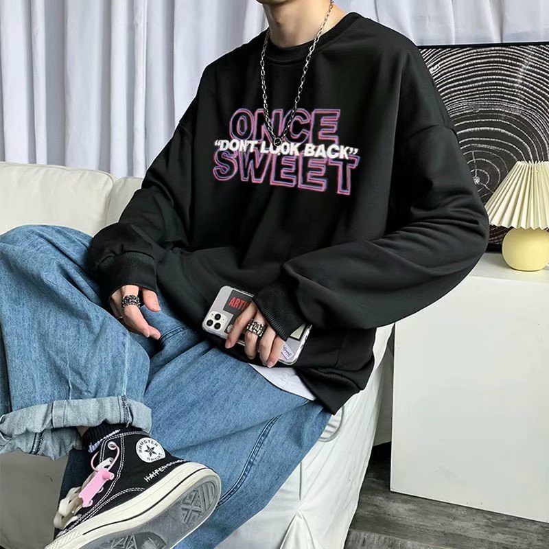 Áo hoodie nam M-5XL dáng rộng thời trang phong cách Hàn Quốc