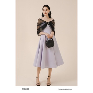 Đầm tím phối lưới thiết kế elise fw2004041diwopu