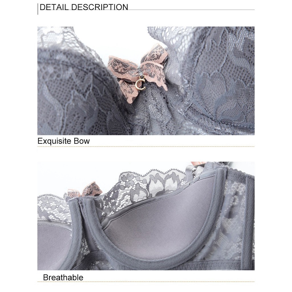 Áo ngực VARSBABY vải ren siêu mỏng phong cách quyến rũ thời trang dành cho nữ