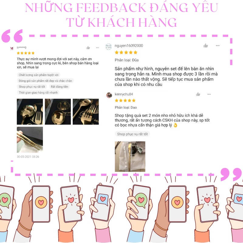 Bộ Muỗng Nĩa Đũa Inox Mạ Vàng Sang Trọng Cao Cấp, Thìa Mạ Vàng Đẹp Trang Trí Bàn Ăn Basic Golden Cutlery Inox 304