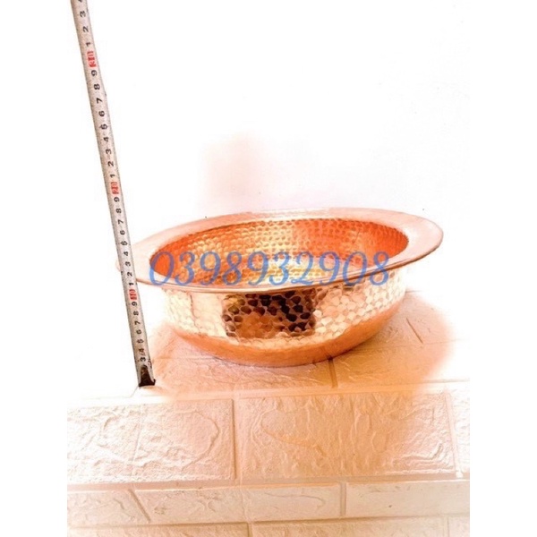 CHẬU ĐỒNG ĐỎ 36  CM CHẤT LIỆU BẰNG ĐỒNG ĐỎ 💯