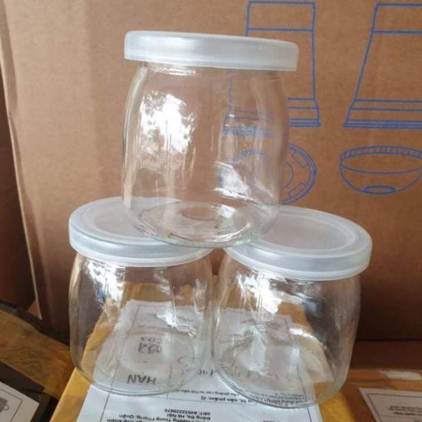 HŨ THỦY TINH CÓ NẮP LÀM SỮA CHUA 200ML, 100ML