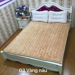 Thảm nỉ nhung trải giường, đệm,sàn 1m6x2m màu vàng nâu