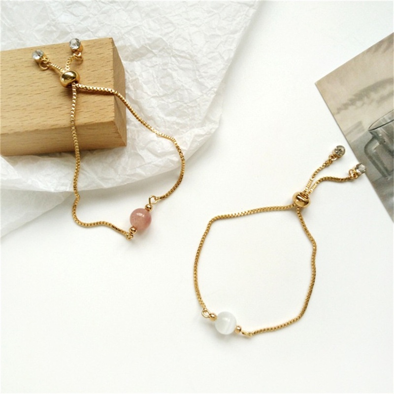 Vòng Tay Đính Đá Mặt Trăng Phong Cách Hàn Quốc Dành Cho Nữ