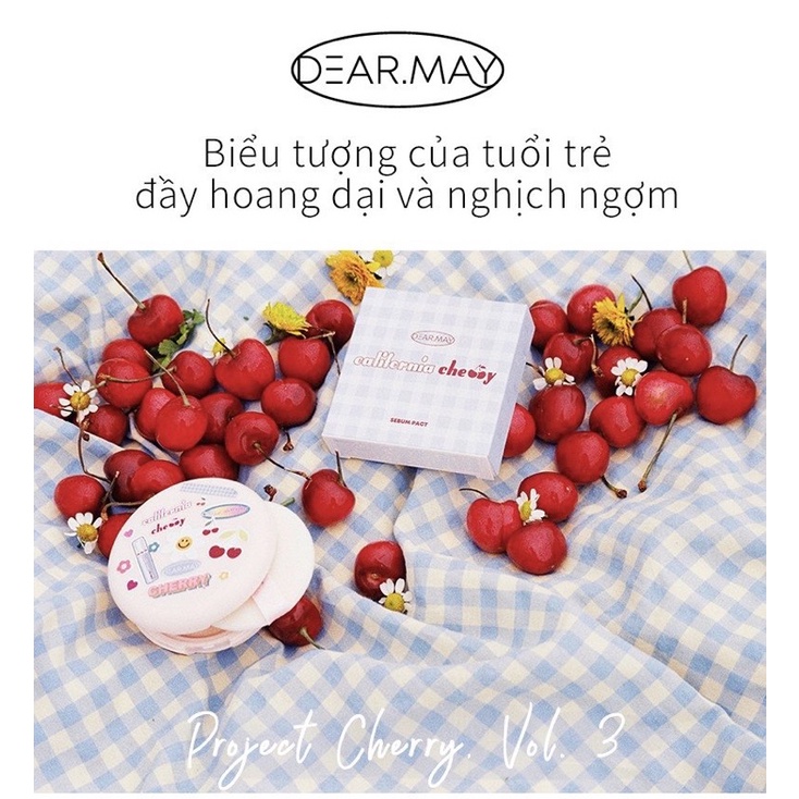 Phấn Phủ Dạng Nén Kiềm Dầu Cho Da Mụn Dearmay California Cherry Sebum Pact 12g