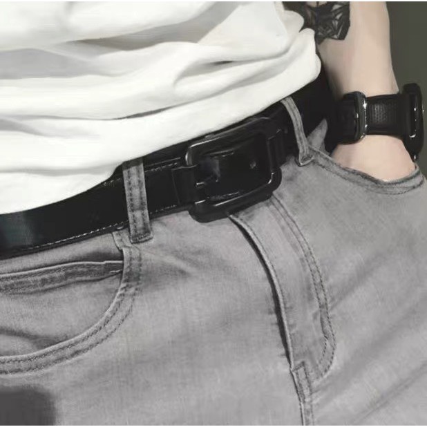 THẮT LƯNG NAM TRẺ TRUNG Phong cách Ulzzang TLN001- Dây nịt Nam mặt Vuông chữ nhật trẻ trung học sinh sinh viên đi làm