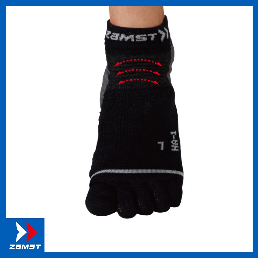 Vớ đa năng hỗ trợ bảo vệ gan bàn chân, nâng vòm chân ZAMST chính hãng HA-1 Mesh (5-finger socks)