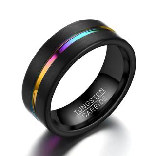 Carbide Tungsten Men Steel Black Woman Engagement Wedding Ring Band 6-13 Size