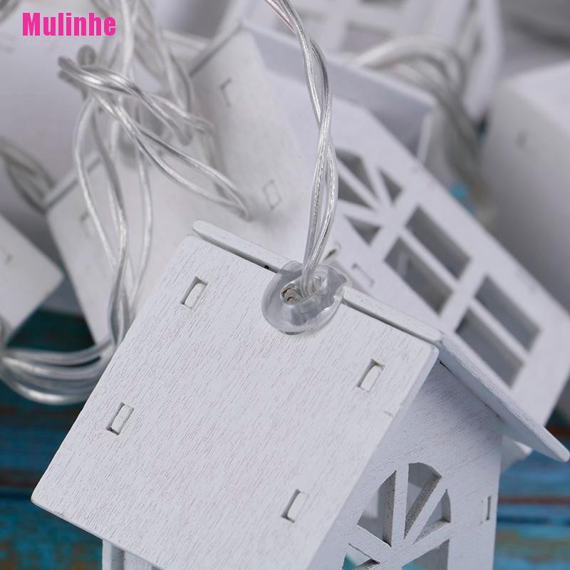 [Mulinhe] Dây Đèn Led 10 Bóng 2m Hình Ngôi Nhà Cây Thông Giáng Sinh Năm Mới