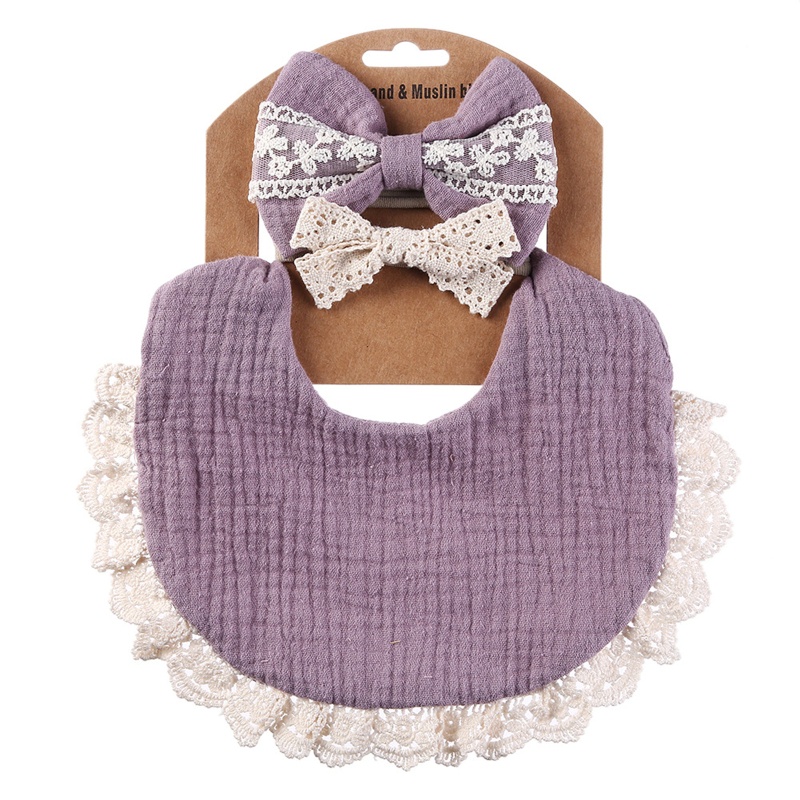 Bộ Băng Đô Bằng Cotton Mềm Mại Cho Bé Tập Ăn