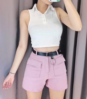 Áo balo cổ trụ basic
