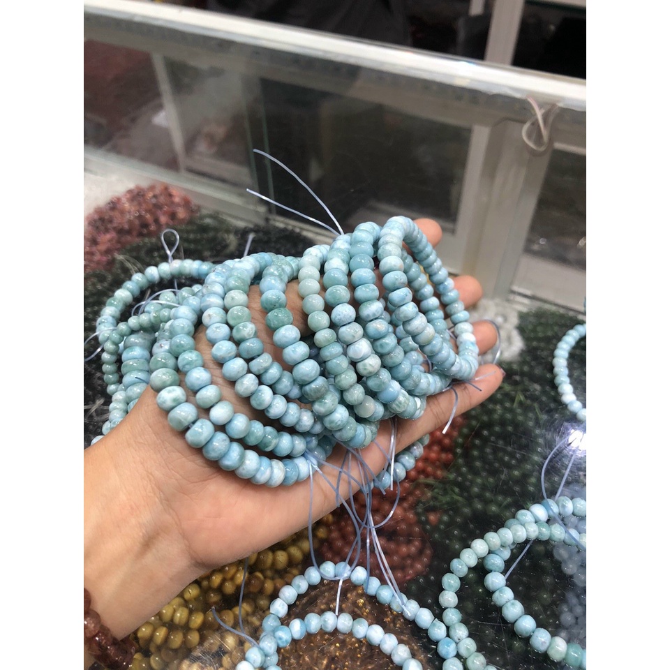 Vòng tay đá Larimar xanh 7li