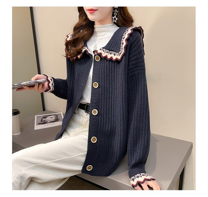 Áo Khoác Cardigan Dệt Kim Dáng Rộng Kiểu Hàn Quốc Thời Trang Mùa Xuân Cho Nữ