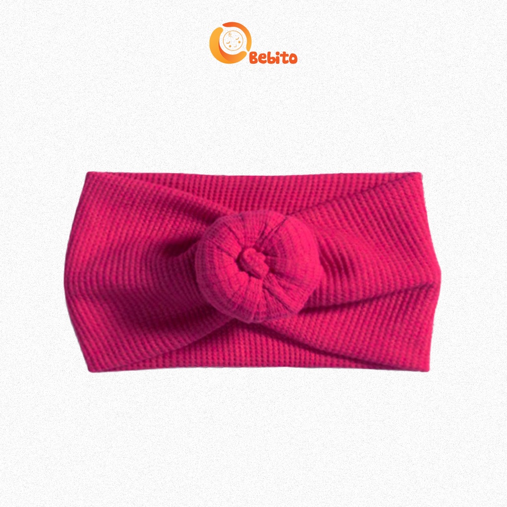 Băng Đô Nơ Củ Tỏi Cho Bé Gái -Turban Củ Tỏi Dễ Thương