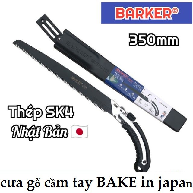 Cưa gỗ cầm tay 350mm hãng Barker lưỡi đen - Tiêu chuẩn Nhật Bản có bao đựng