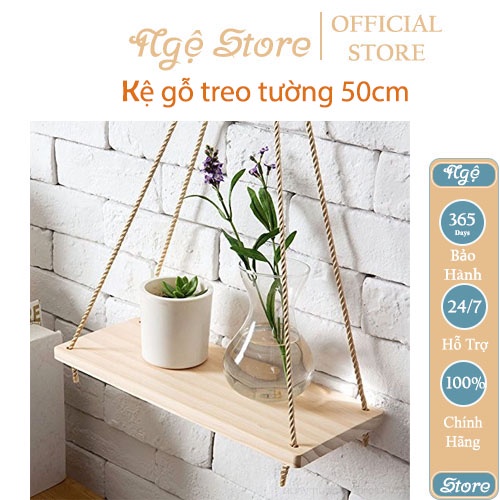 Thanh Gỗ Treo Tường Loại To Tặng Dây Treo 🌳 Ngệ Store 🌳 Trang Trí Bàn Làm Việc Bằng Kệ Gỗ Treo Tường Phong Cách Hàn