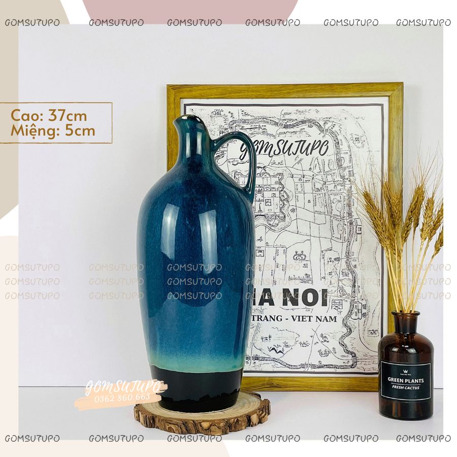 Bình Hoa Men Đá Mới Hỏa Biến size Lớn Cắm Bông, Lọ Gốm Sứ Để Bàn gomsutupo , gốm sứ tupo Bát Tràng