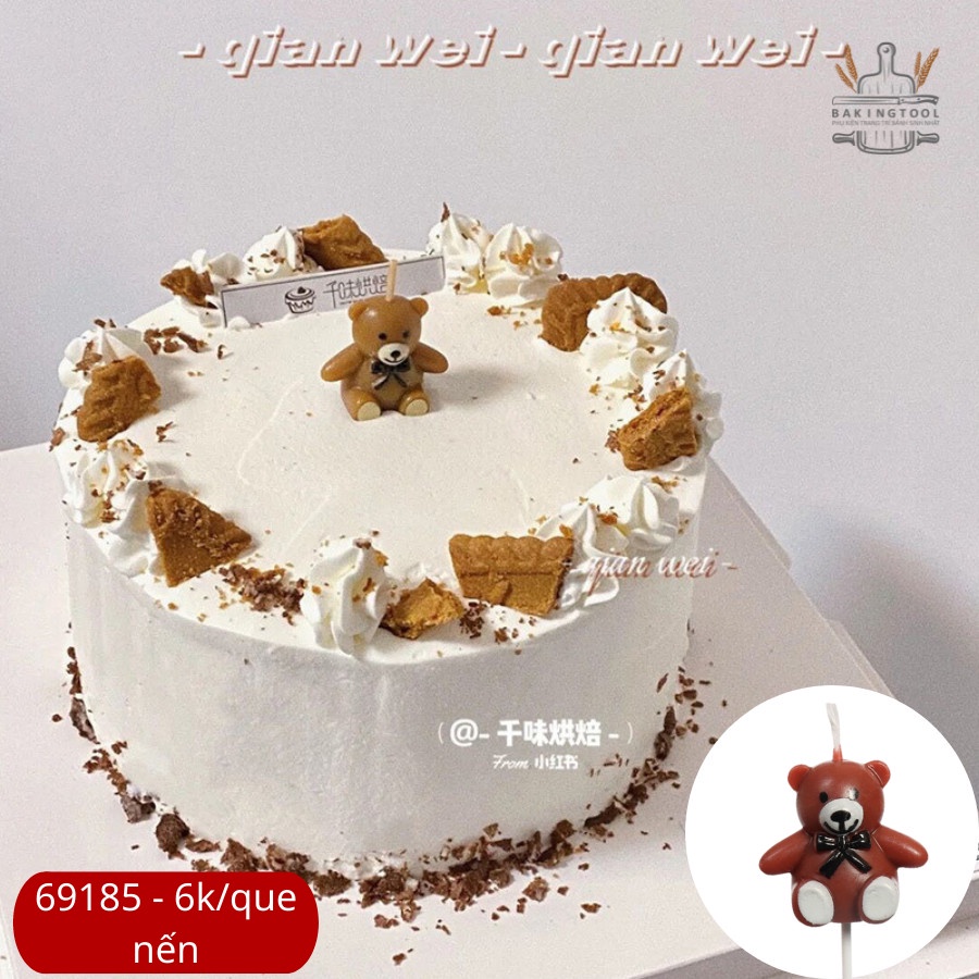 Nến sinh nhật hình chú gấu dễ thương