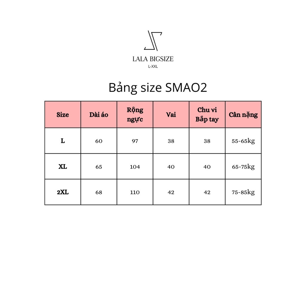 Áo sơ mi nữ BIGSIZE (55-85kg) cổ bèo tay bồng SMA02 - [LALA Bigsize] | BigBuy360 - bigbuy360.vn