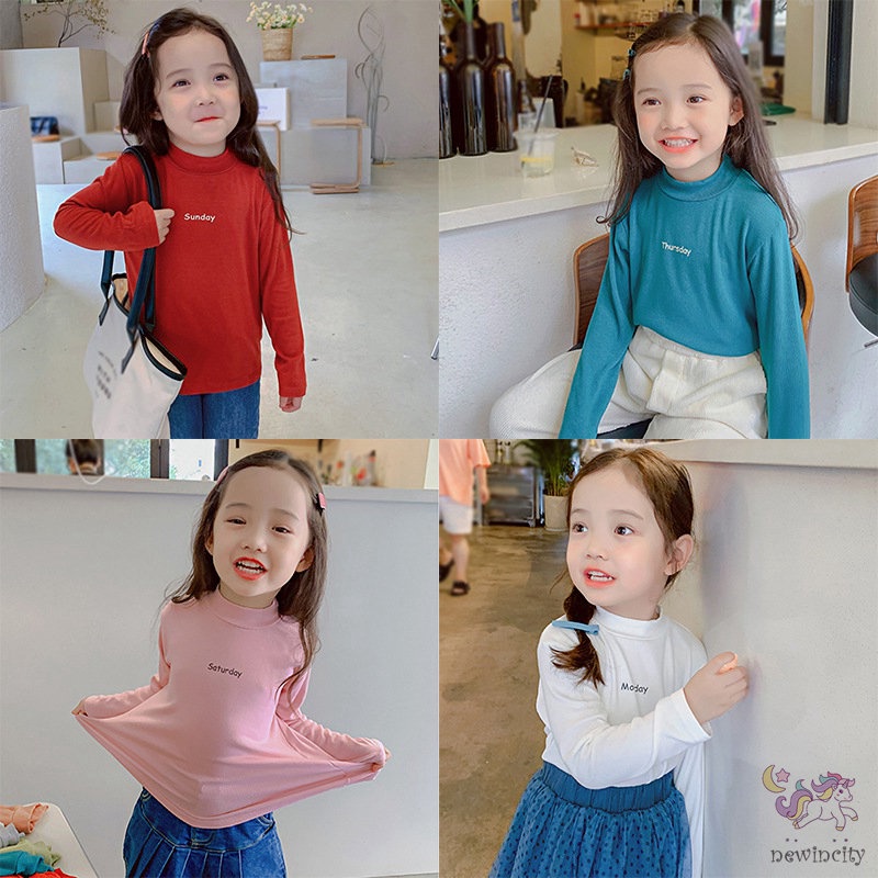 Áo Thun Dài Tay Cổ Tròn Cho Bé Gái