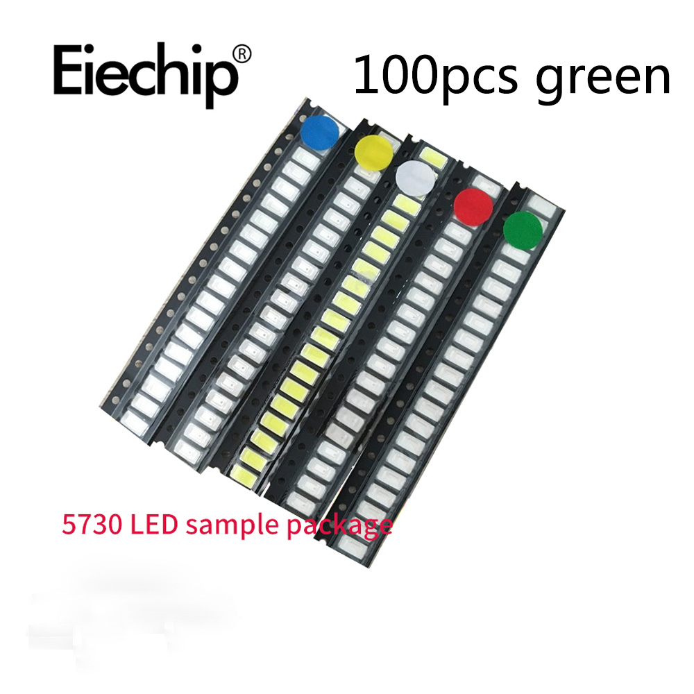 Set 100 Điốt Đèn Led 60ma 0.2w 5730 Smd 2.0~3.3v Diy