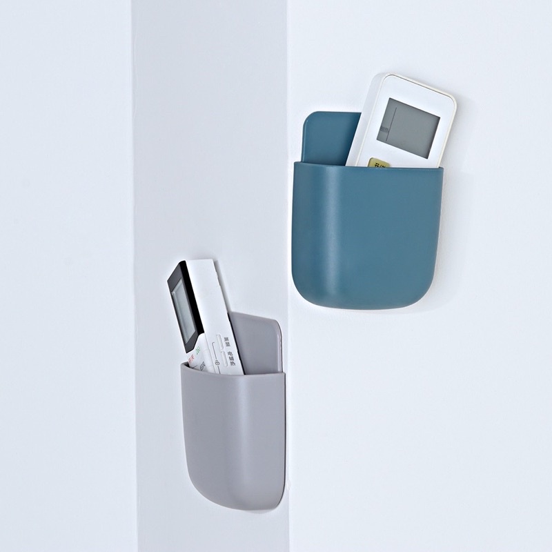 Hộp dán tường đựng điện thoại, remote, đồ dùng gia đình đa năng - loại trơn