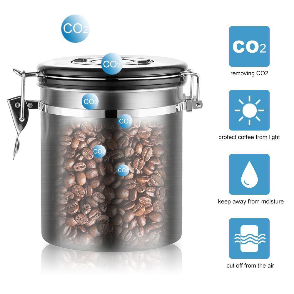 Bình Đựng Trà / Cà Phê Kèm Muỗng Dung Tích 1.5 / 1.8L Tiện Dụng Cho Nhà Bếp
