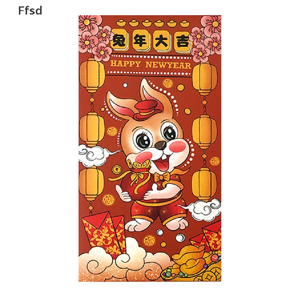 {Ffsd} Set 6 Bao Lì Xì Đỏ Hoạt Hình Sáng Tạo Năm Mới 2023 * Bán Chạy