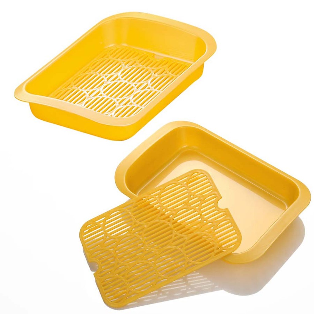 Khay úp ly, cốc Inomata 0071 của Nhật Bản nhựa PP, có nhiều rãnh thoát nước, chịu lực và chịu nhiệt tốt