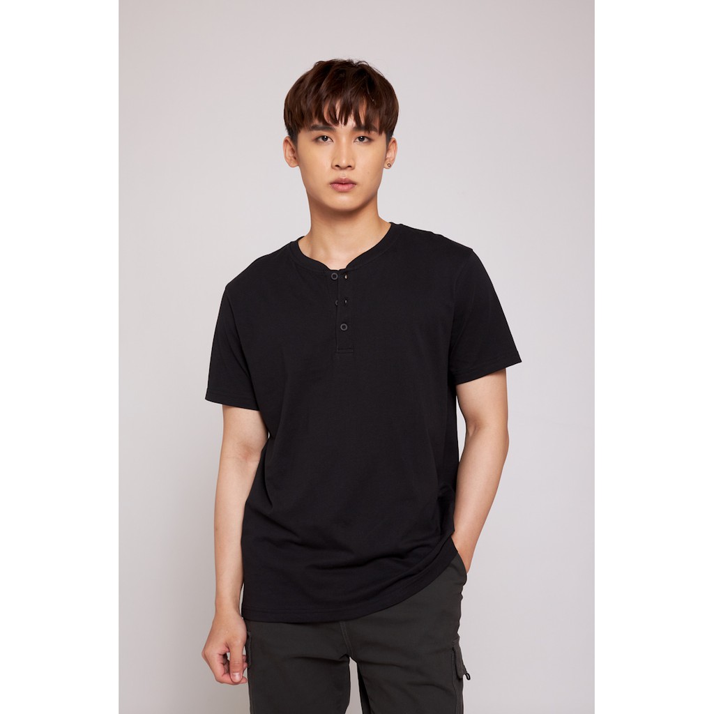 Áo Thun Nam BOO Dáng Basic 100%Cotton Cổ Cúc Henley | BigBuy360 - bigbuy360.vn