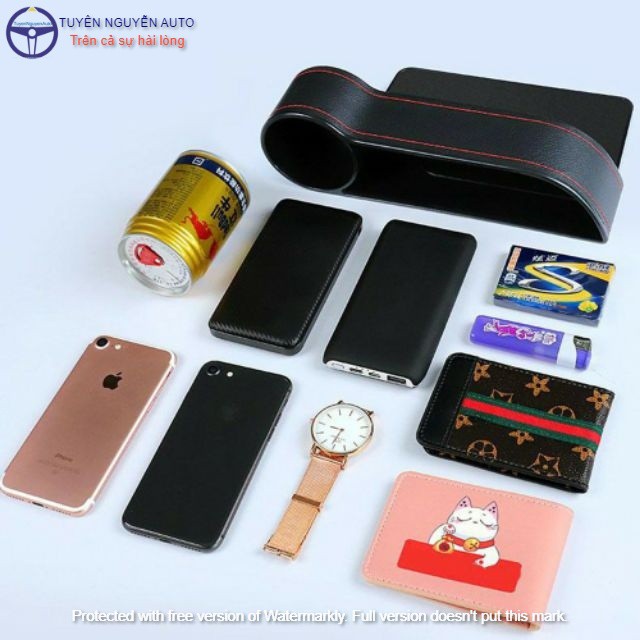 Khay để đồ kẽ ghế ô tô dùng cho nhiều dòng xe hơi cài nhét khe tránh rơi đồ tiện dụng nhiều màu sắc