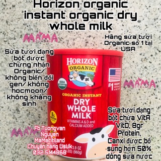 (date 02/2023) SỮA TƯƠI DẠNG BỘT HORIZON MỸ USA