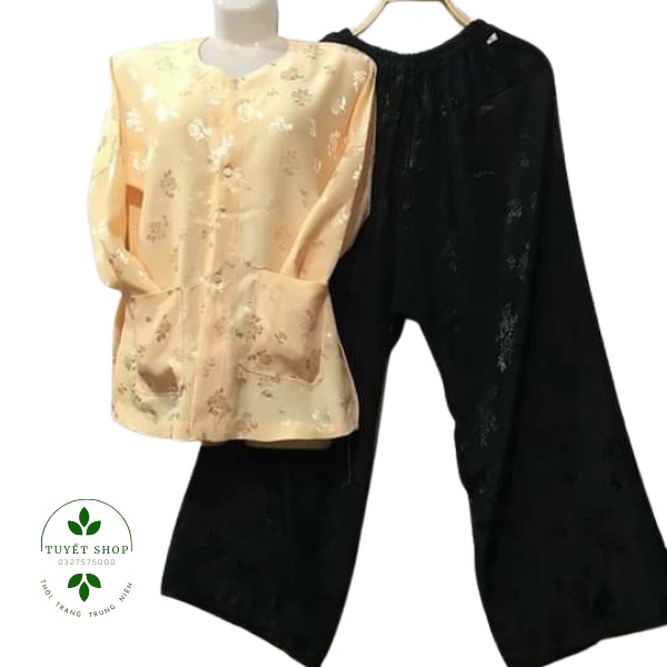 Bộ Đồ Người Già - Bộ Gấm Bà Già - Áo Bà Ba Bà Già