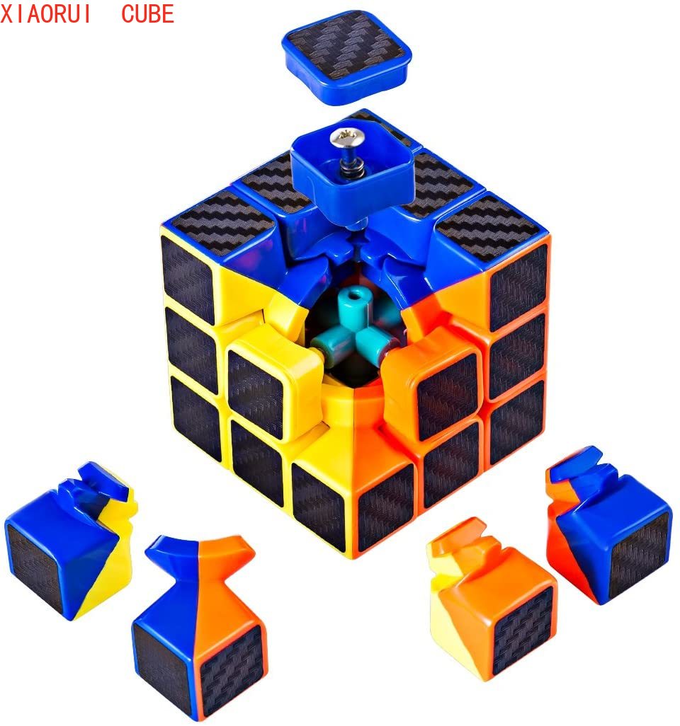 Khối rubik đồ chơi 3x3x3 thiết kế vỏ carbon màu đen thời trang