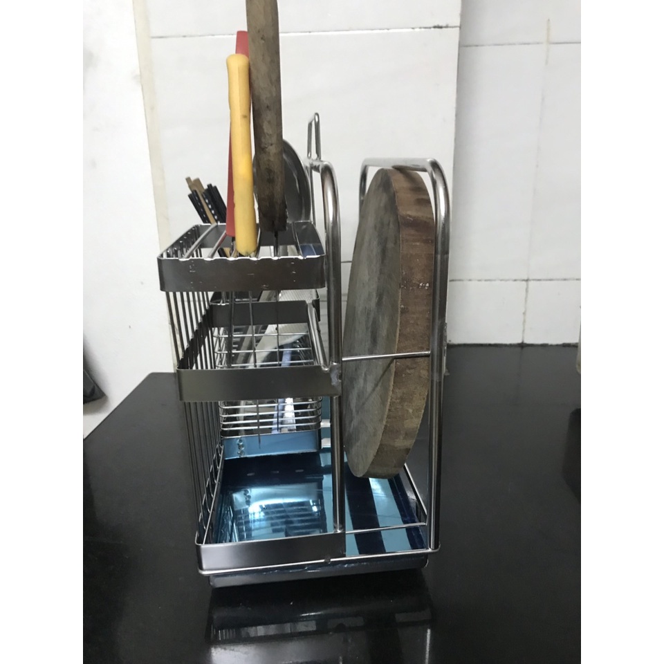 Giá dao thớt, gia vị, chai lọ đa năng, nan vuông, bề mặt mạ chrome