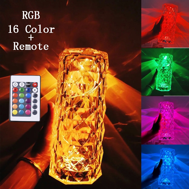 [Đèn Pha Lê RGB] Trang Trí Phòng Khách, Phòng Ngủ, Phòng Game kèm điều khiển