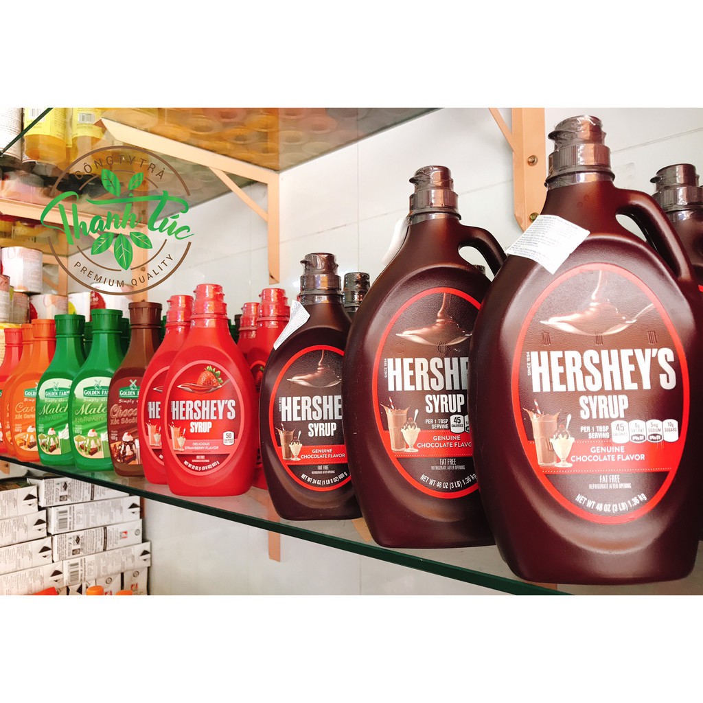 ✅ [ CHẤT LƯỢNG ]  Sốt Topping Hershey's (Socola, Dâu, Caramel) Chai 680g & 1kg3 ✔