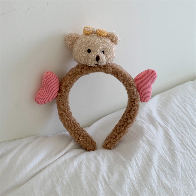 Băng đô hình gấu nhồi bông xinh xắn cho nữ