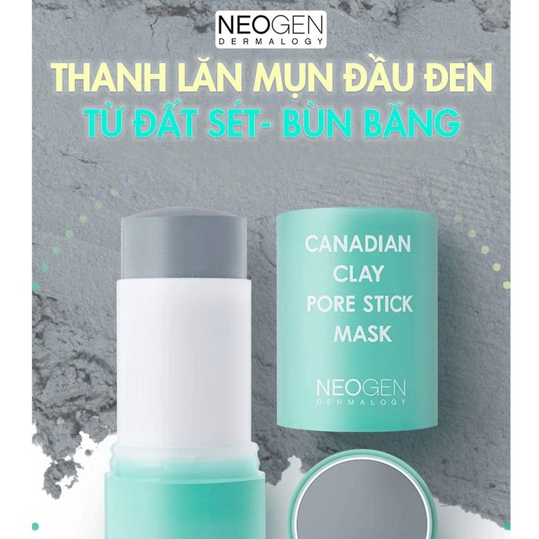 Thanh Lăn Giảm Mụn Đầu Đen Bye Bye BlackHead With Neogen Canadian Clay Pore Stick Mask 28g