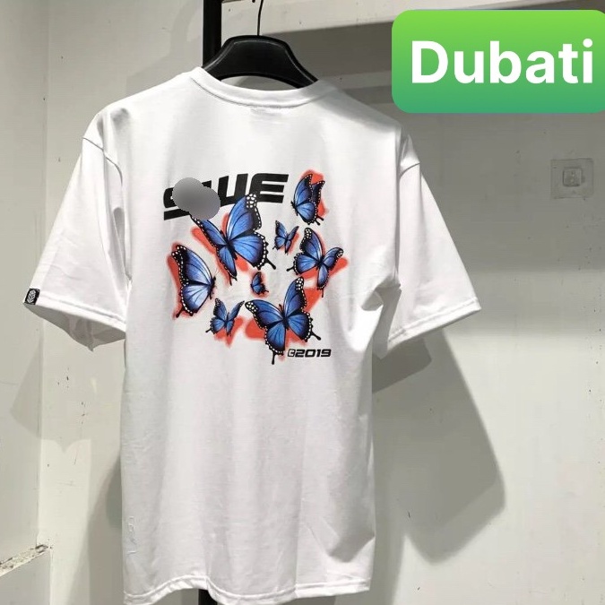 ÁO THUN NAM NỮ TRẮNG ĐEN IN HÌNH BƯỚM TAY LỠ, CHẤT VẢI COTTON MỊN THOÁNG MÁT -  DUBATI FASHION