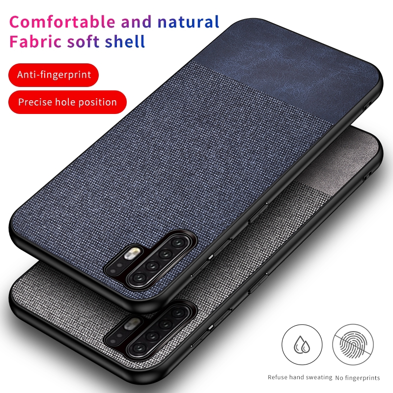 Huawei P30 Pro Lite Luxury Slim Fabric+PU Leather Case Cover High Quality Cavans fabric