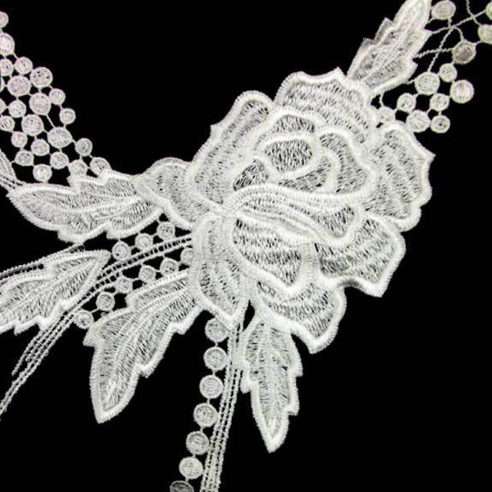 Phụ kiện may cổ áo hình hoa thêu