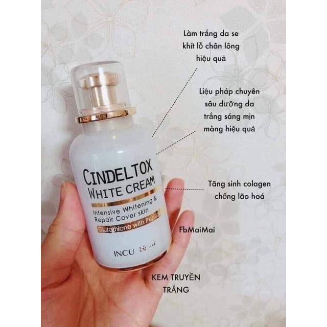 [RẺ NHẤT] KEM DƯỠNG TRẮNG DA CINDELTOX WHITE CREAM KOREA 50ml BÔNG SHOP Làm trắng da nhanh trong thời gian ngắn