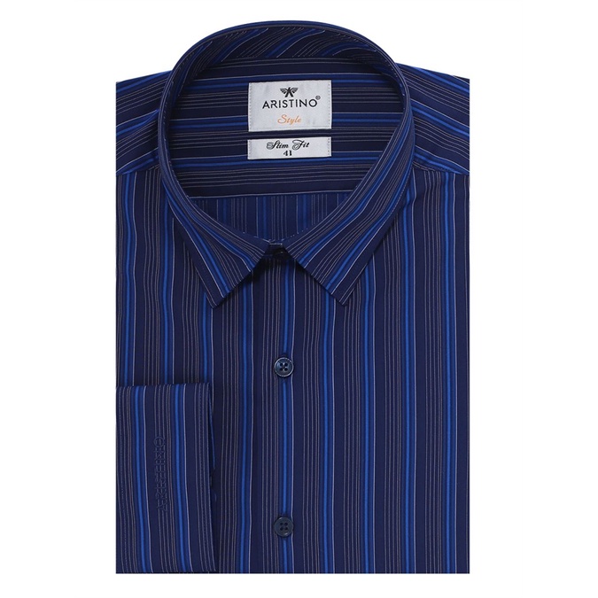 Áo sơ mi nam dài tay Aristino sợi sồi from slim tà lượn  ALS04708